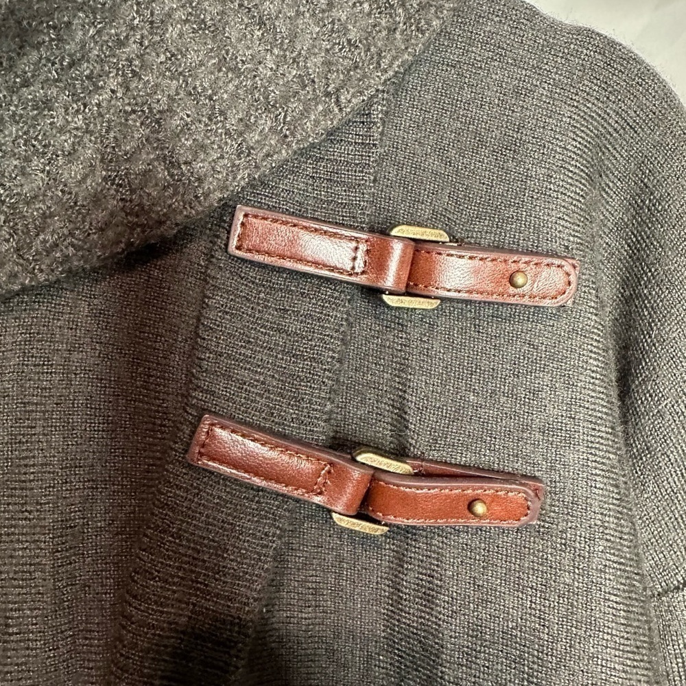 Ellen Tracy Merino Wool Buckle Sweater Cowl Neck Green Size M Old Money - Picture 5 of 12